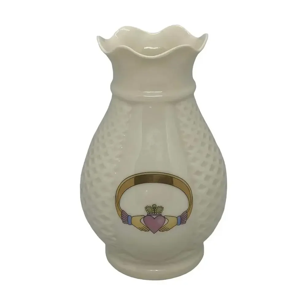 2000 Donegal Parian China Claddagh Ring Vase, Ireland